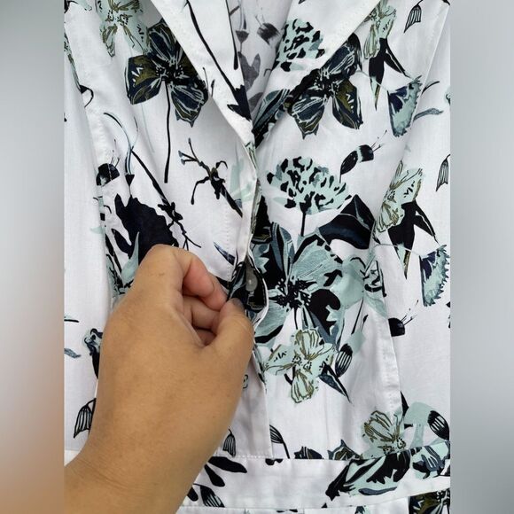 JASON WU COLLECTION Pleated floral-print cotton-poplin dress size 10 - Picture 9 of 16